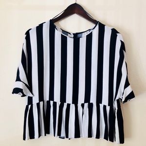 Zara TRF Collection Striped Blouse